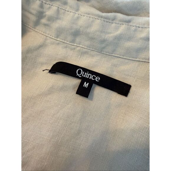 Quince European Flax Linen Belted Long Sleeve Shirtdress in Sand Size M - Picture 8 of 10